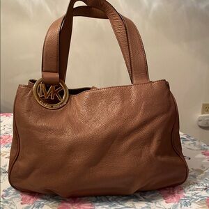 Michael Kors Brown Shoulder Bag with Slouchy Design